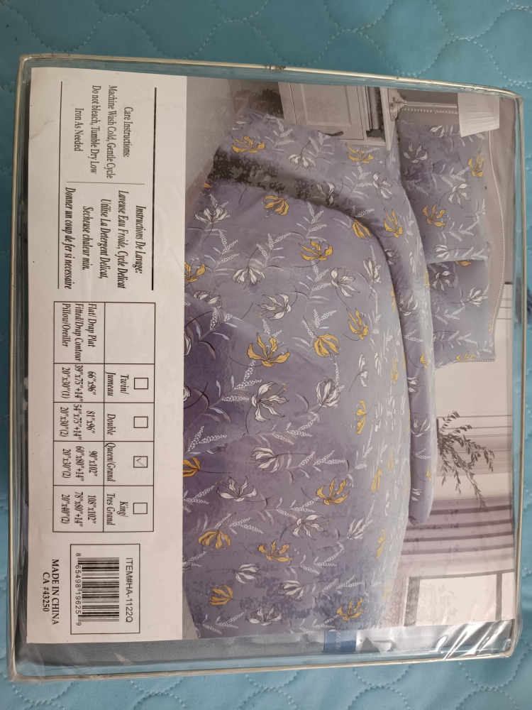 queen size bedsheet 4 piece set