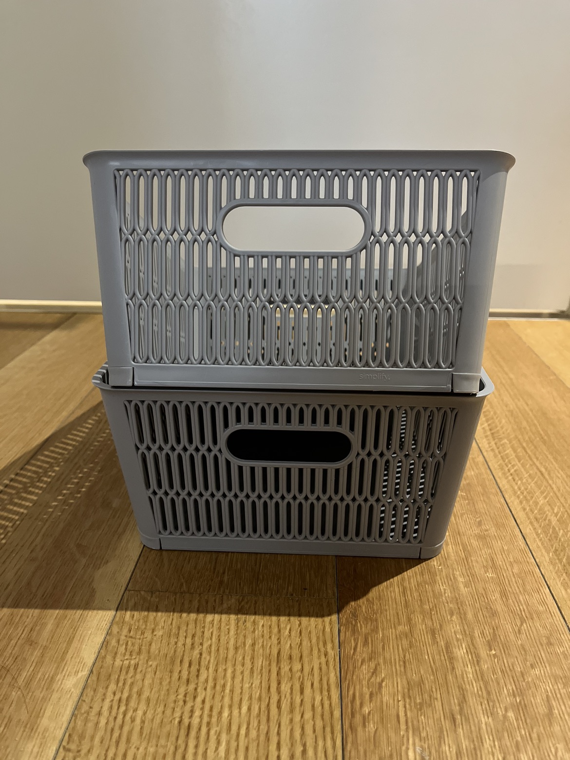 Gray storage boxes (set of 2) thumbnail