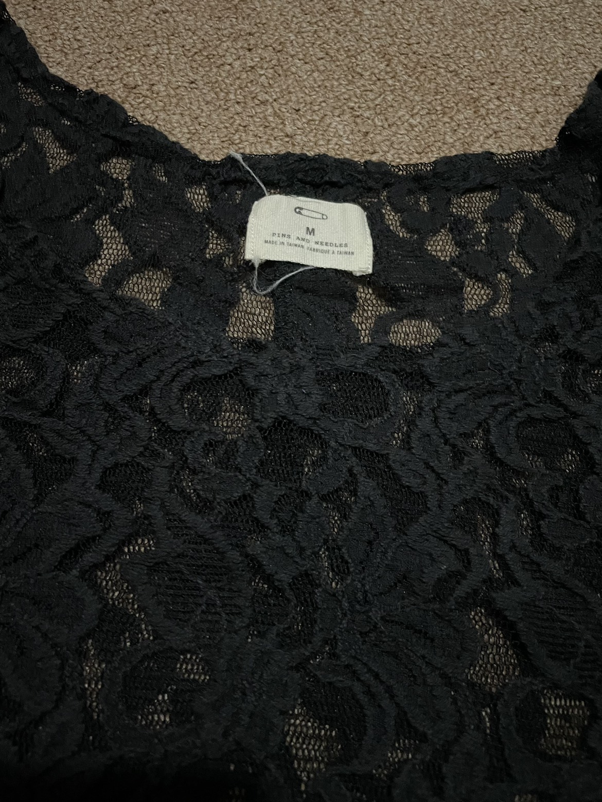 Fun lace shirts in black and green. Size M - photo 3