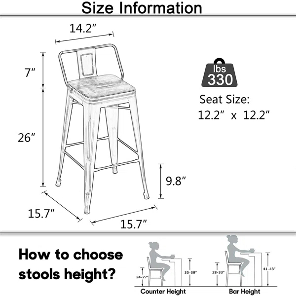 Kaleo Stool (Set of 4) swivel outdoor stools - photo 4