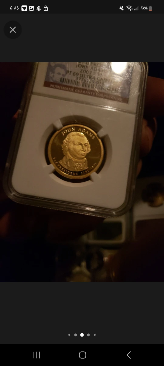 (GRADED GOLD PRESIDENTIAL COINS) FIRST 4 PRESIDENTS image indicator(3)