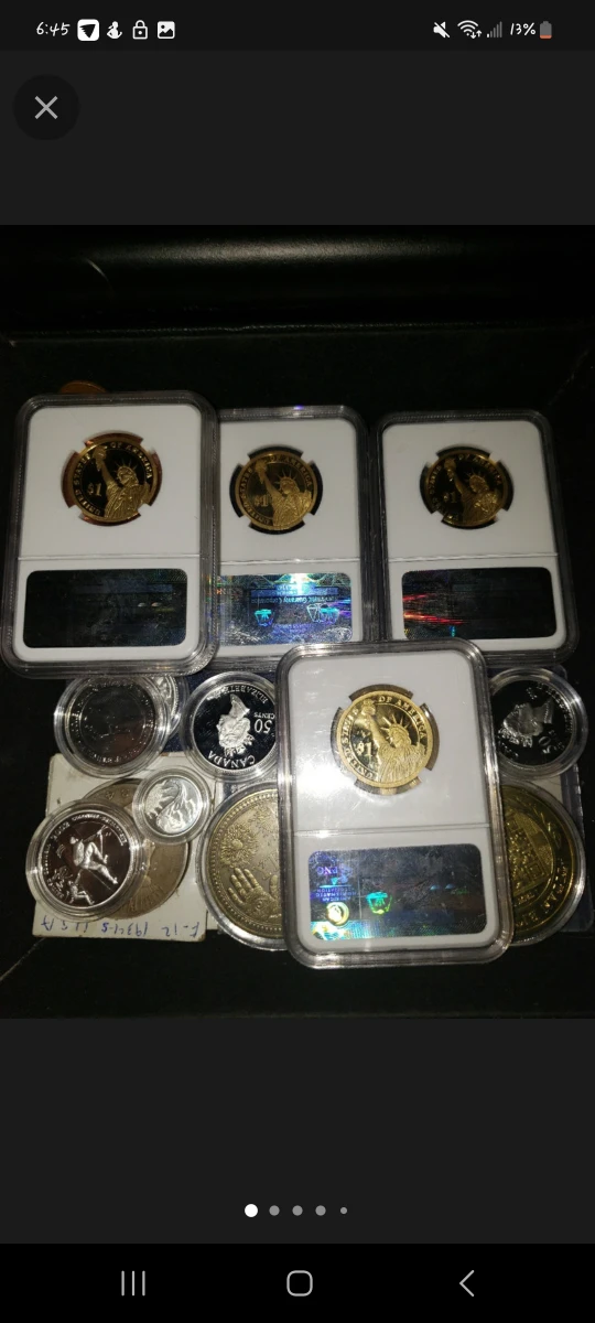 (GRADED GOLD PRESIDENTIAL COINS) FIRST 4 PRESIDENTS image indicator(5)