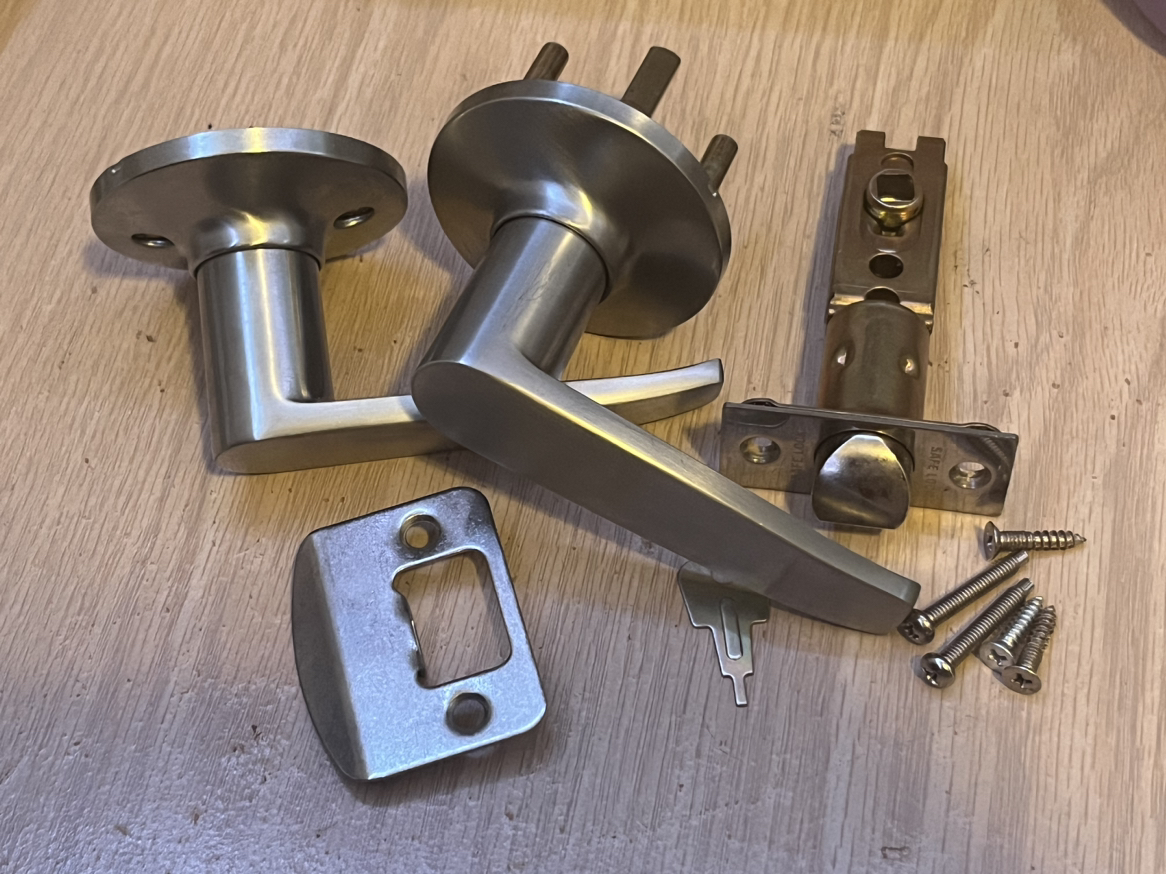 Silver hardware Door handle