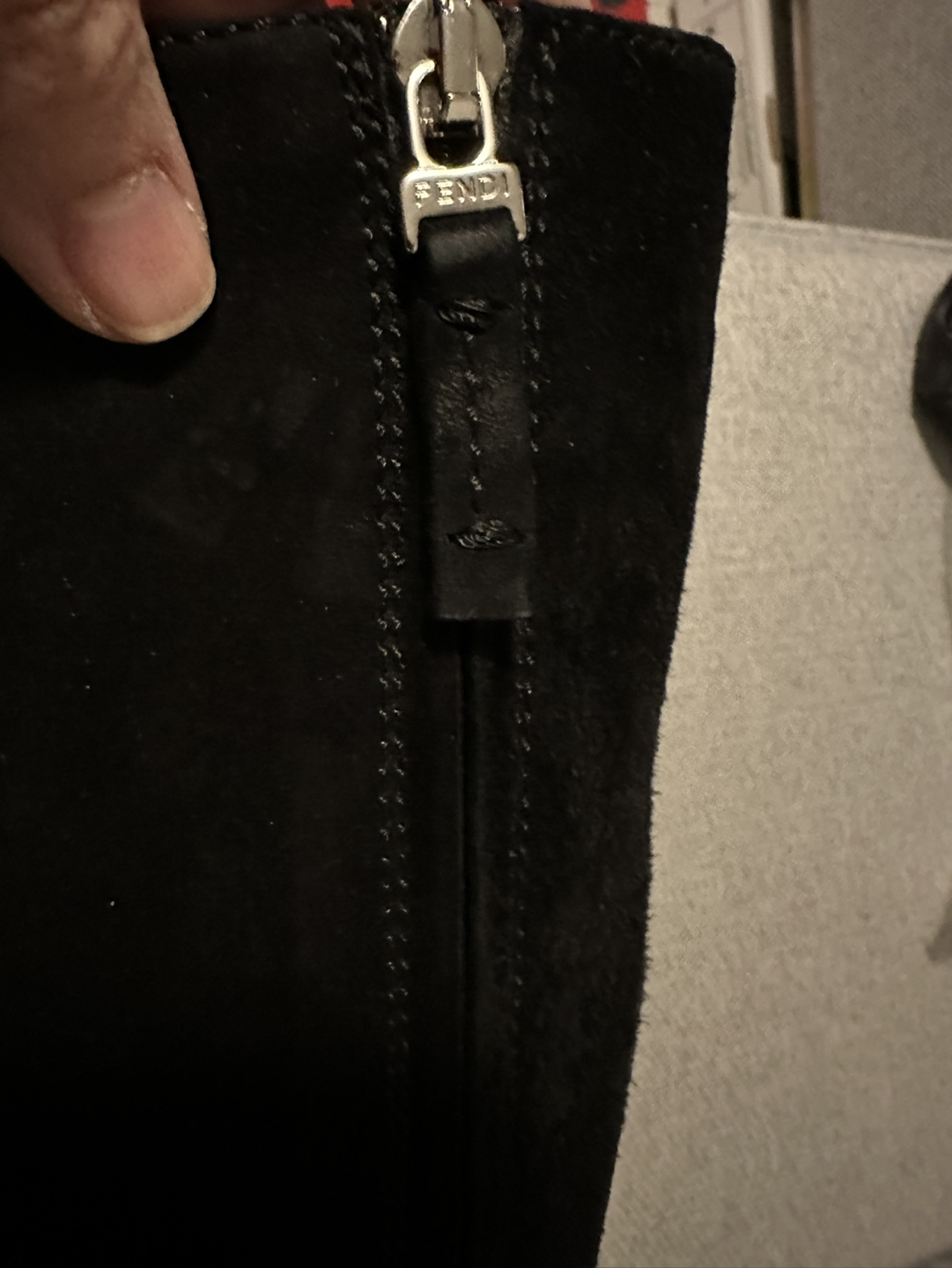 Fendi black high heel boots size 35 image indicator(7)