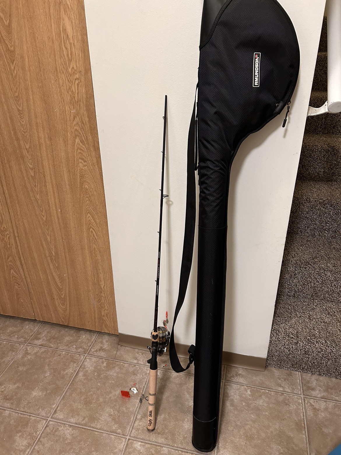 Fishing rod, reel and case