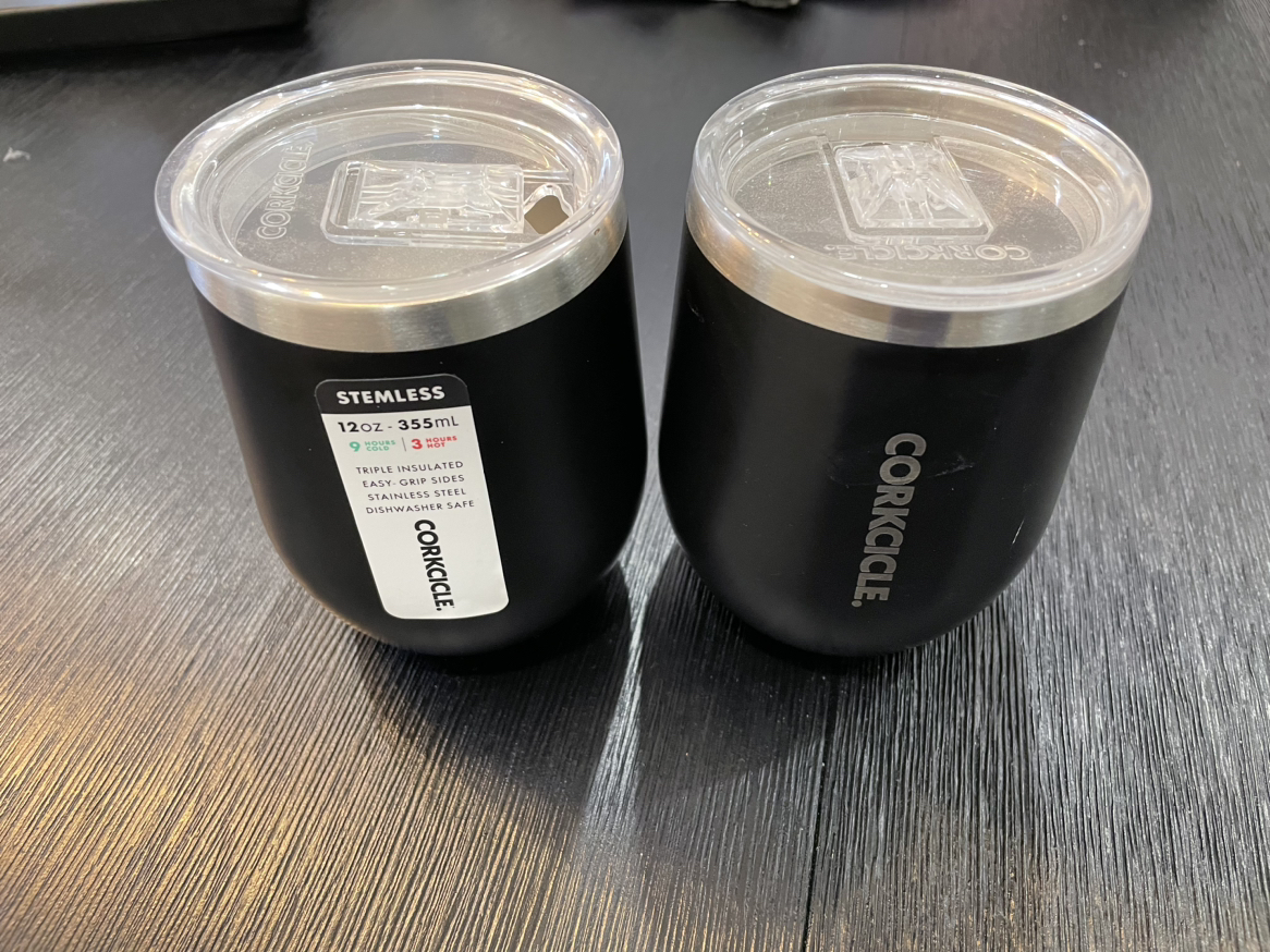 NEW Corkcicle stemless wine tumbler (matte black)