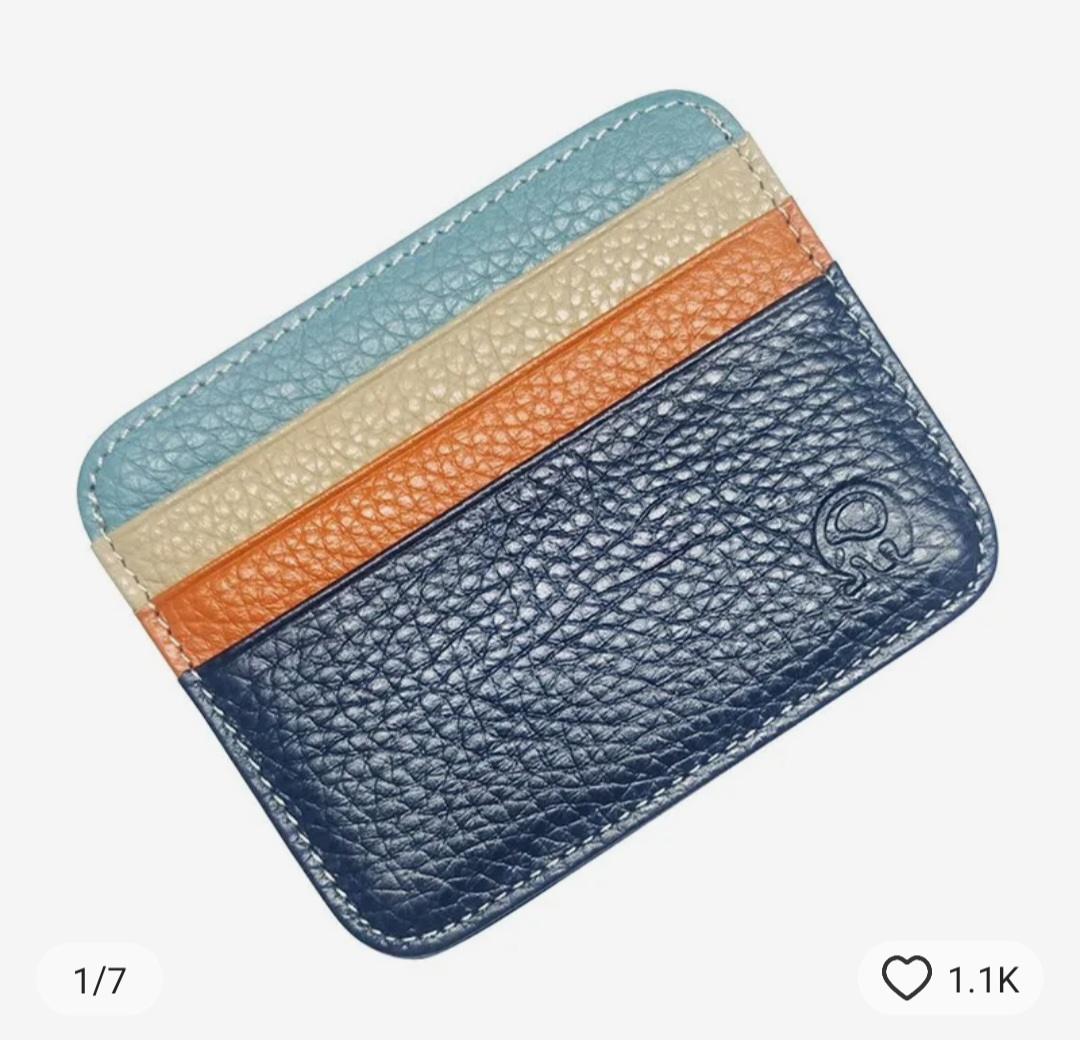 Brand New Card Holder Slot Wallet (Genuine Leather 7 Card Slots) image indicator(9)