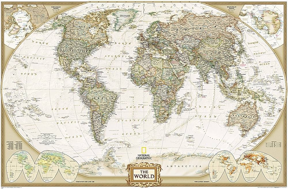 World Map - National Geographic World Map - Huge thumbnail