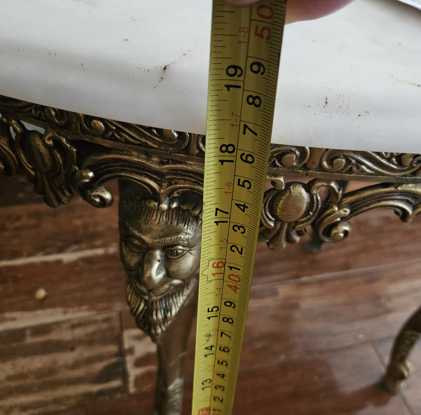 Antique coffee table with marble top - photo 3