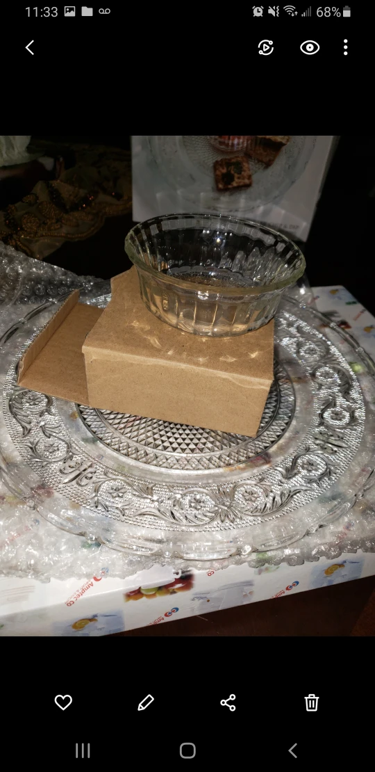 New in box 12" plate and dip bowl