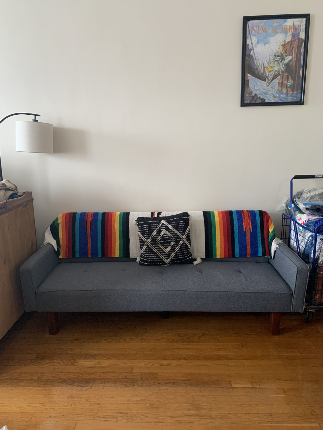 Gray sleeper sofa