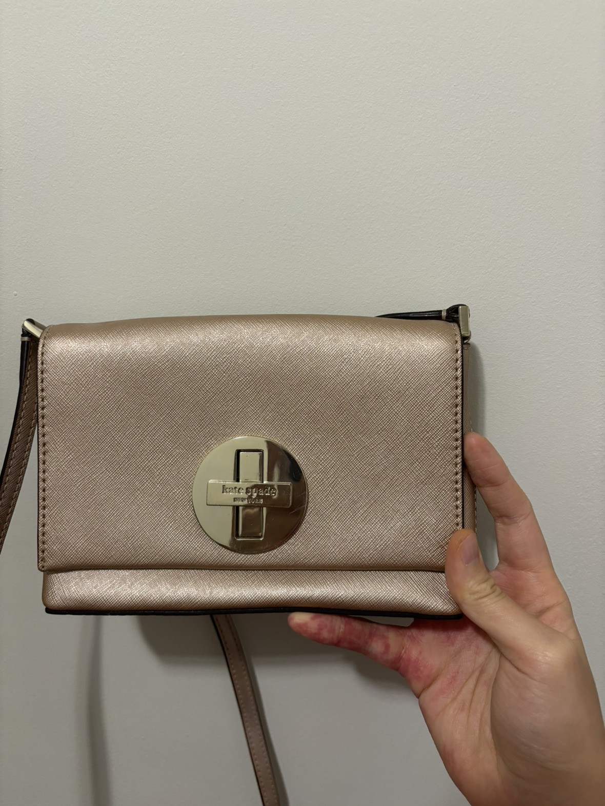 Kate Spade Crossbody Turnkey Small Purse Rose Gold - photo 3
