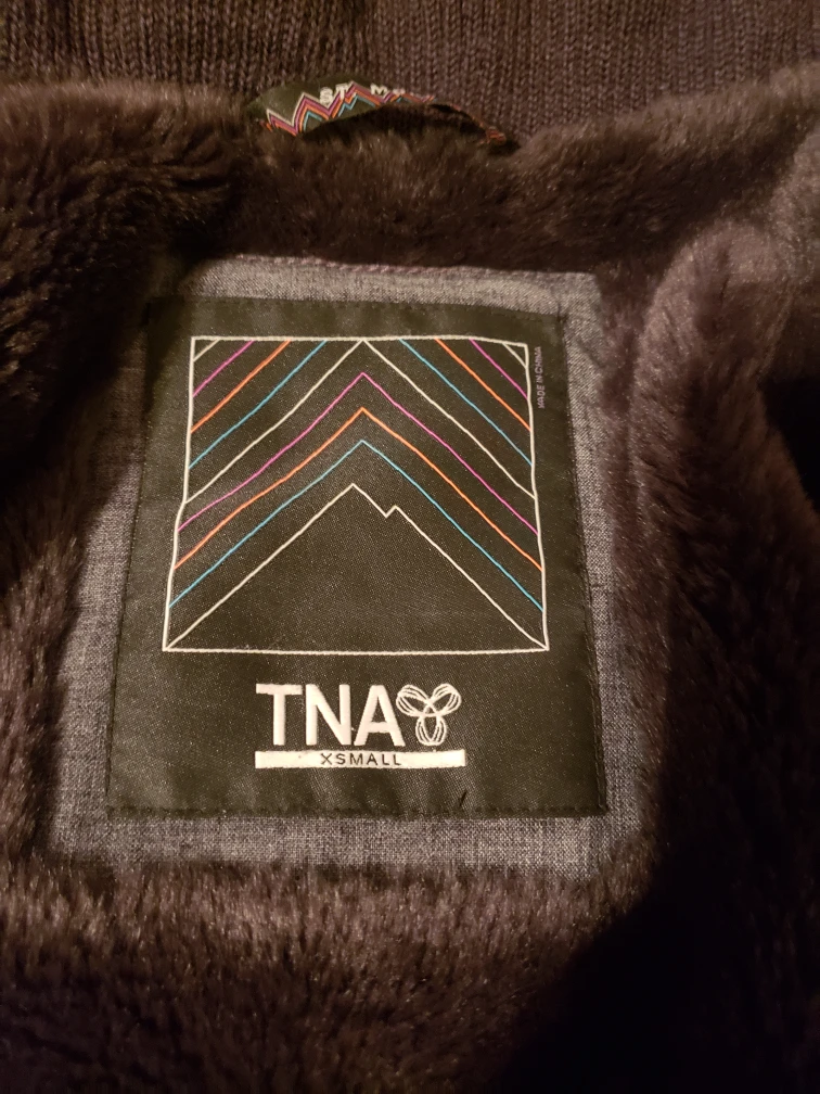 TNA grey winter jacket with fur hood image indicator(2)