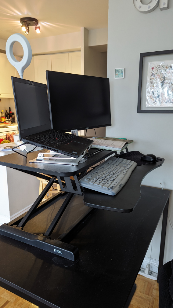 Height Adjustable Sit/Stand Desk Computer Riser thumbnail