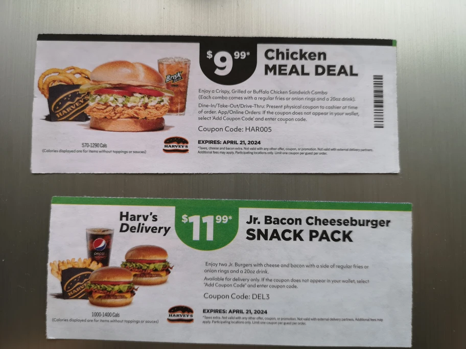 Harvey's Coupons