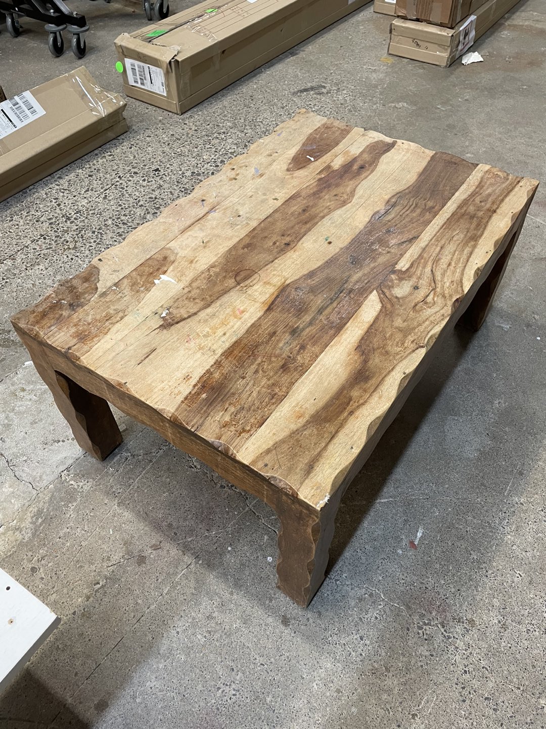 Solid wood coffee table