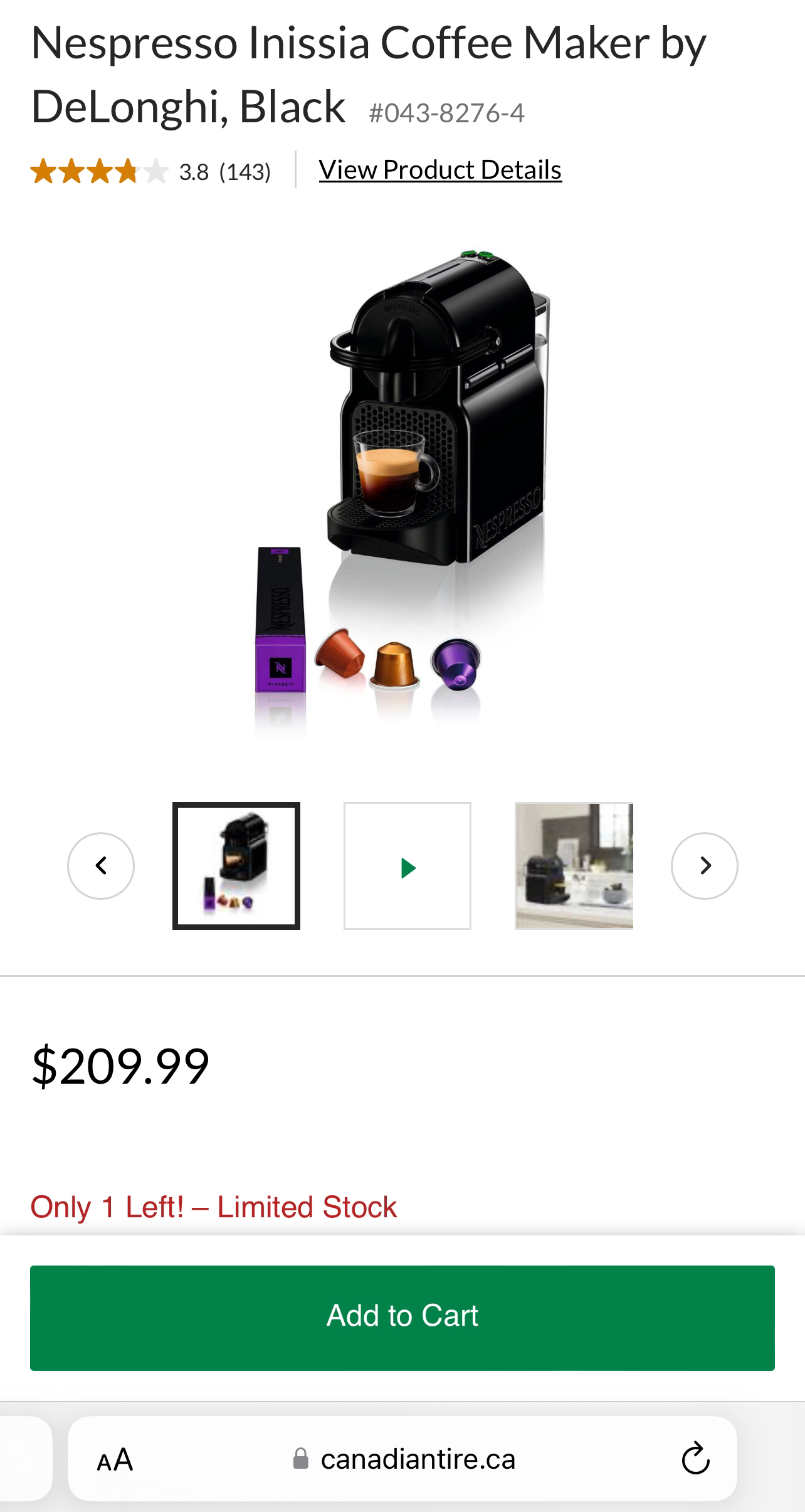 Nespresso Inissia Coffee Machine by DeLonghi - Black image indicator(4)