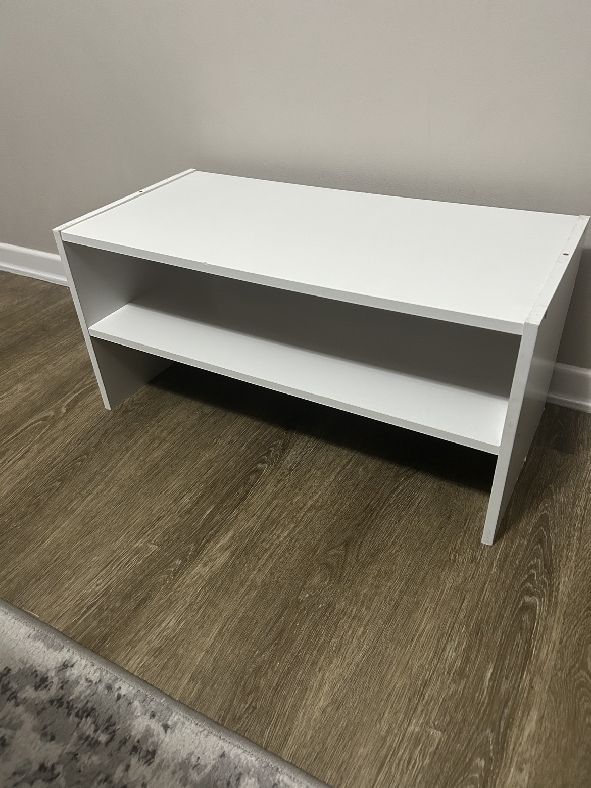 White shelf
