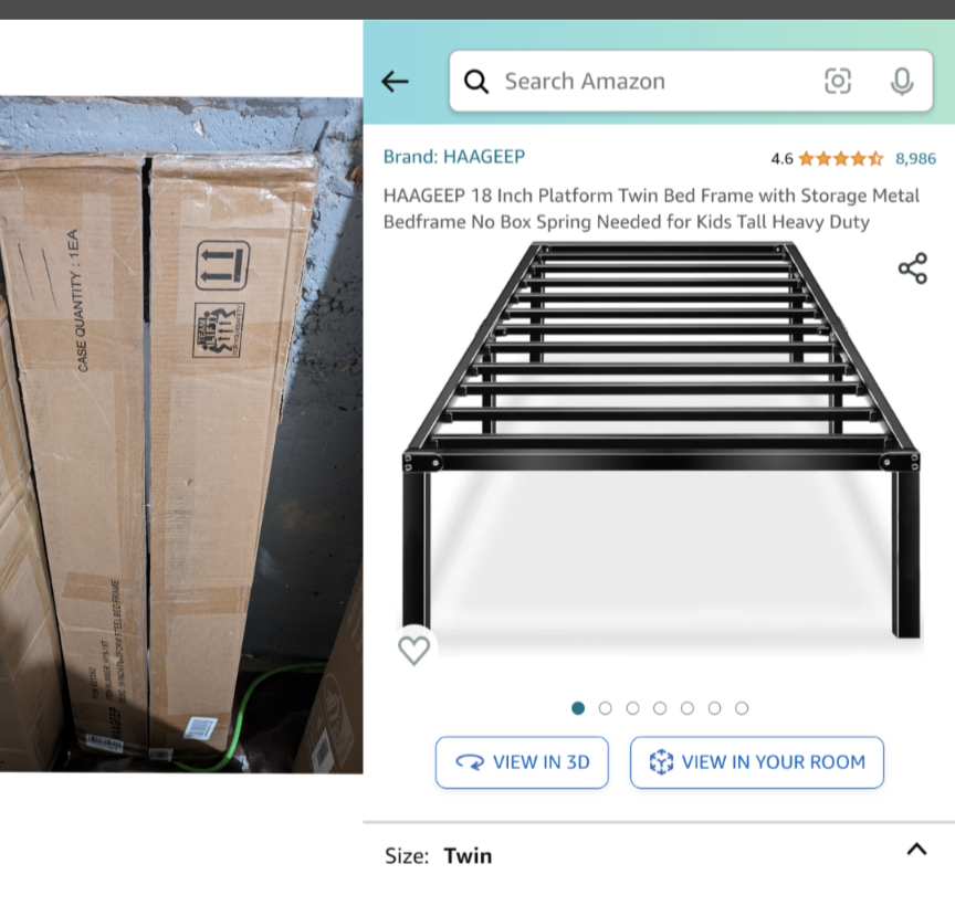 HAAGEEP 18 Inch Platform Twin Bed Frame