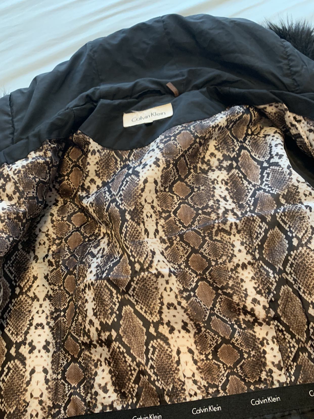 Calvin Klein long hooded jacket. image indicator(6)