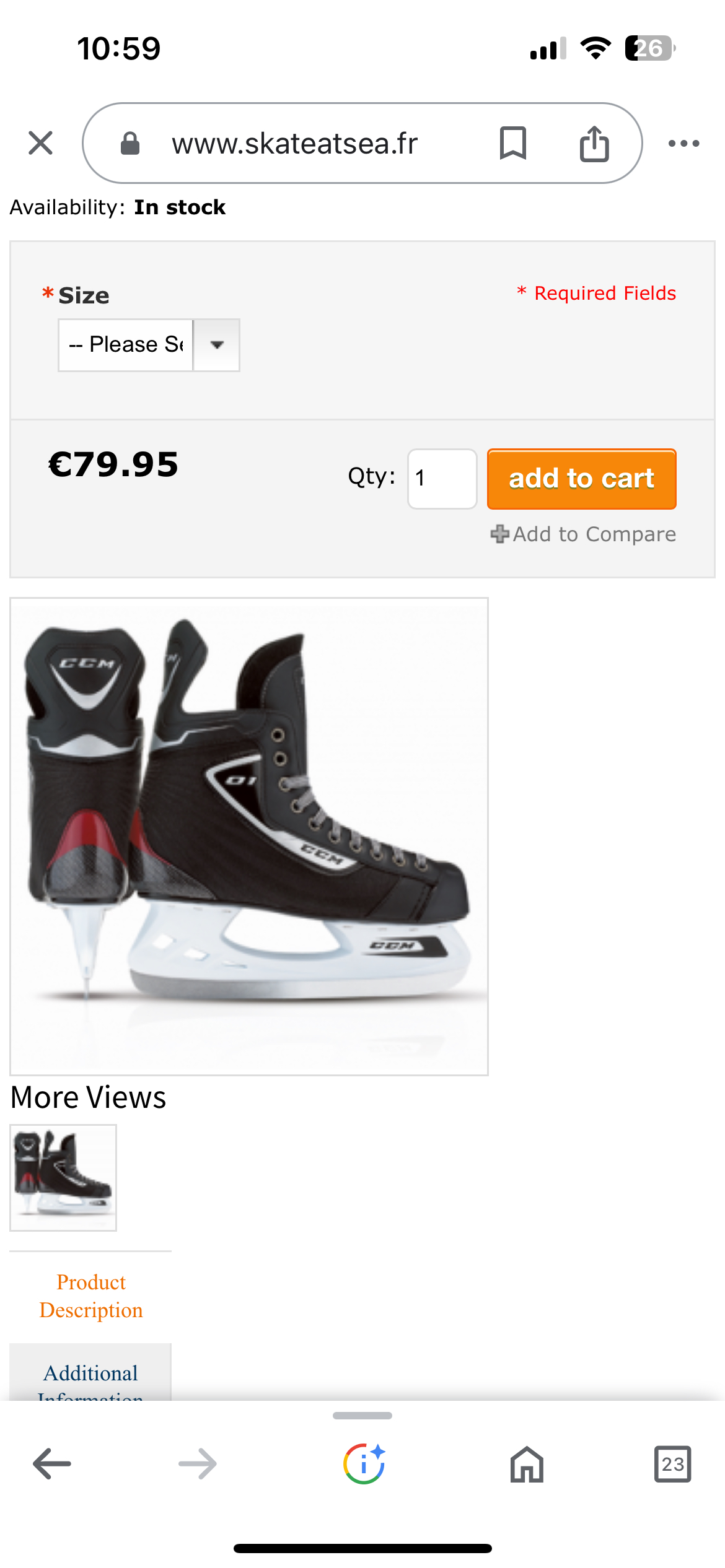 CCM hockey skates with skate guards - photo 5