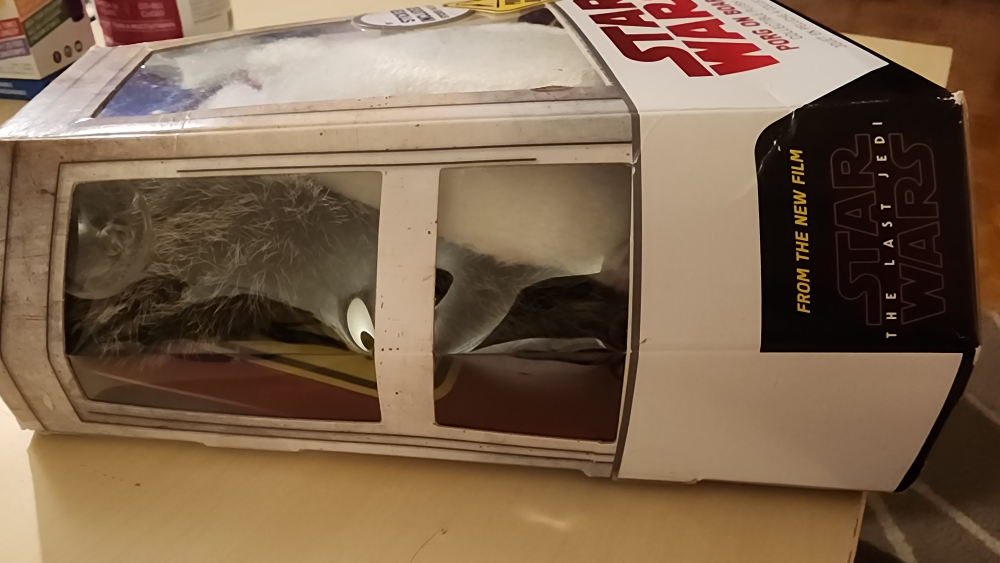 Porg plush with sticker