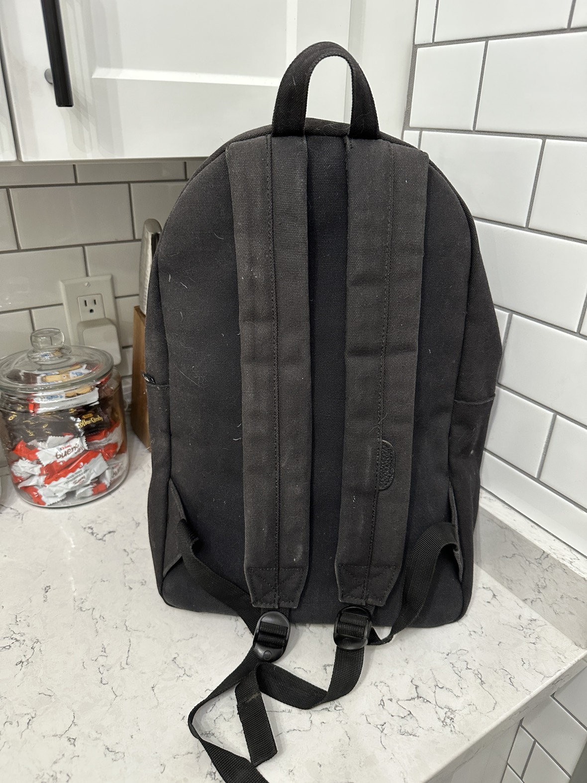 Black Herschel canvas backpack - photo 3