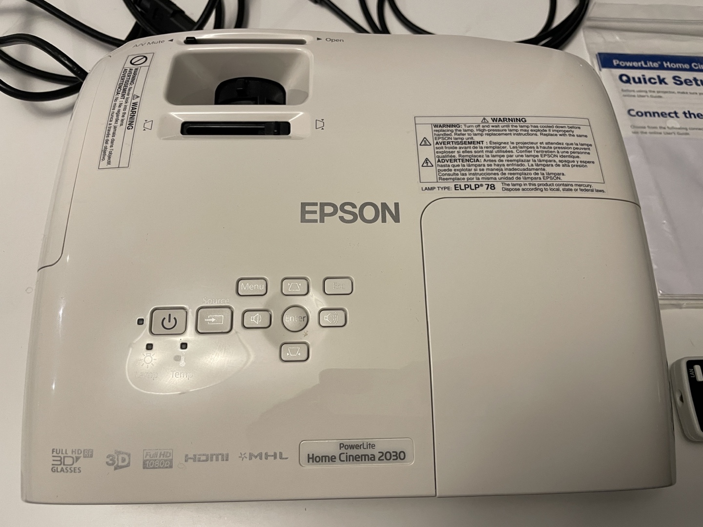 EPSON projector powerlite home cinema 2030 - photo 2