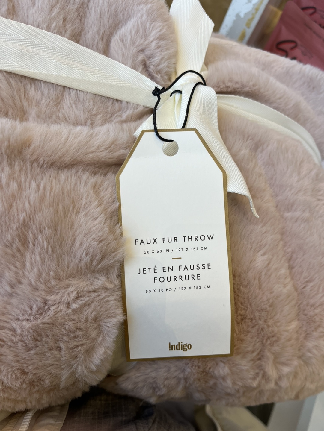 Pink Faux Fur Throw 🥕