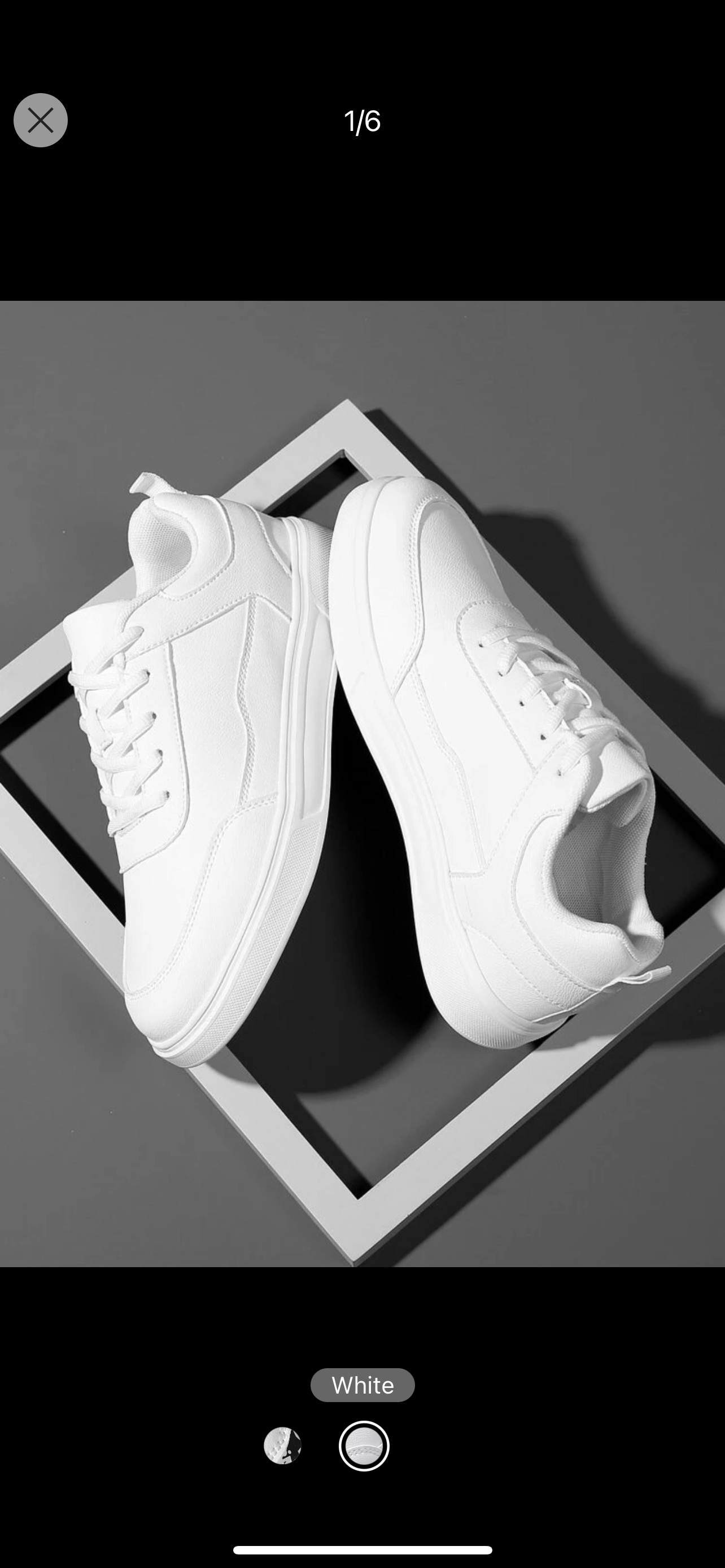 Men White Sneakers Lace-Up Front Skate Shoes
