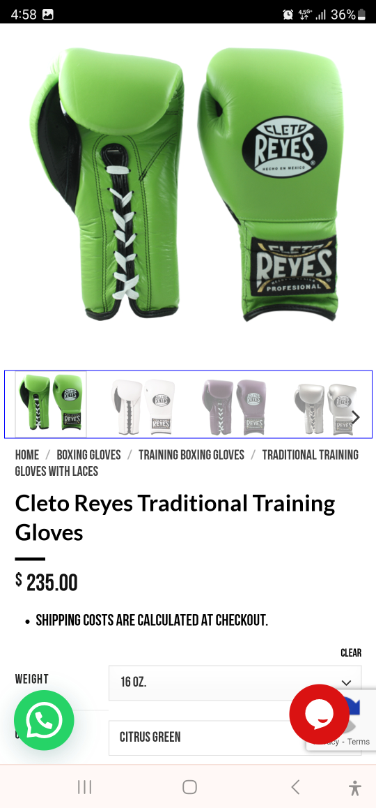 Cleto Reyes Traditional Training Gloves Hecho en Mexico 16oz - photo 5