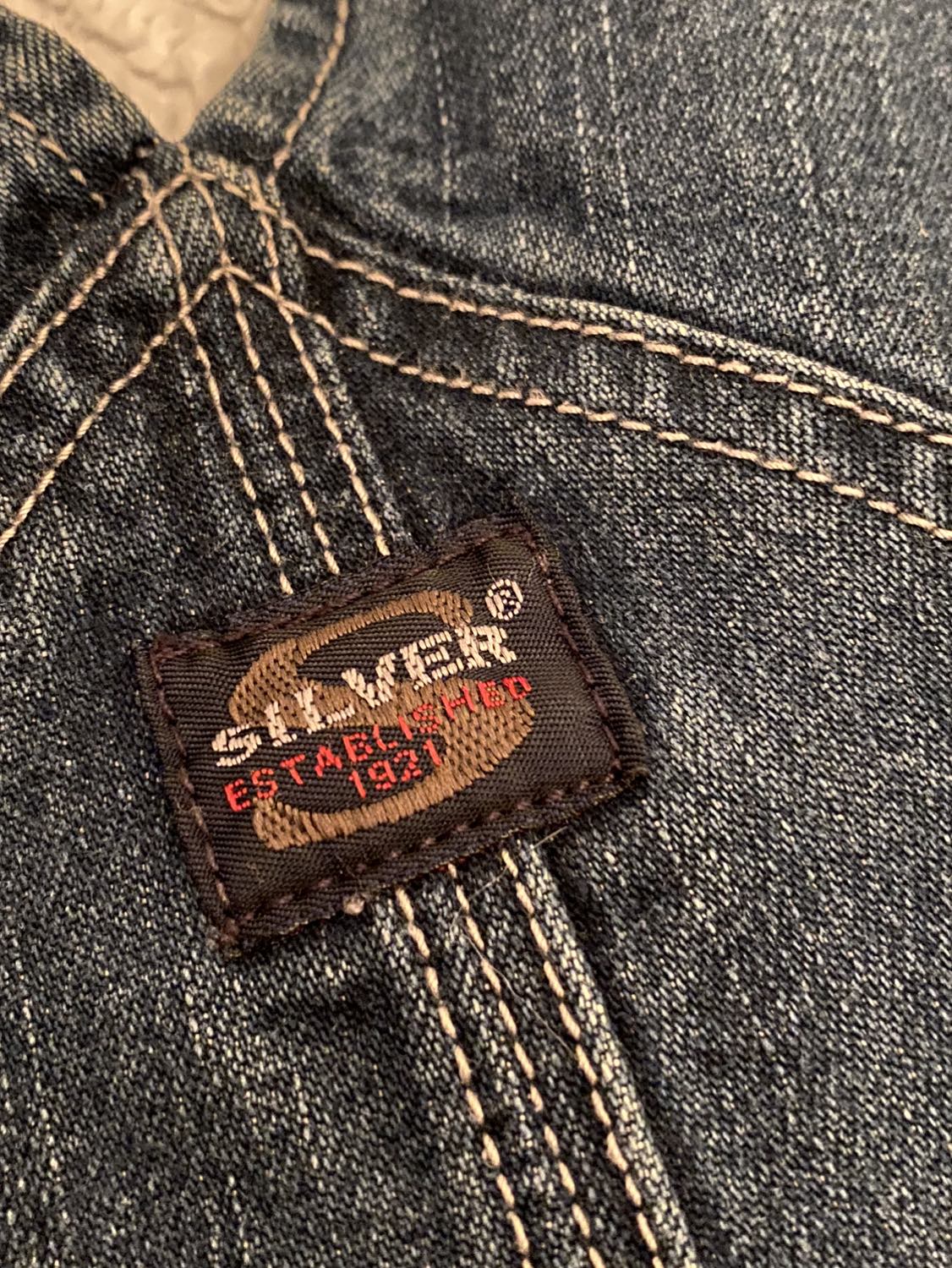 Flared Silver Brand Overalls Ladies Sz. 4 image indicator(6)