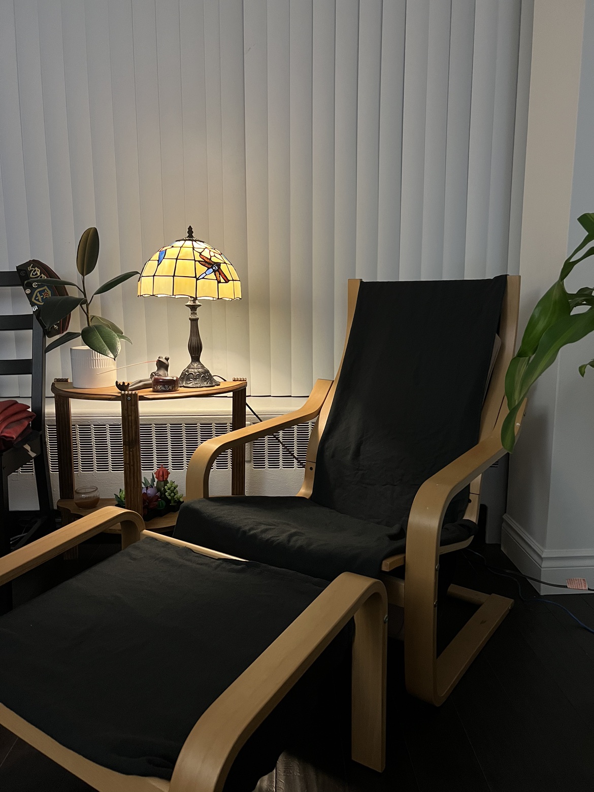 Ikea Poäng Armchair and footstool thumbnail