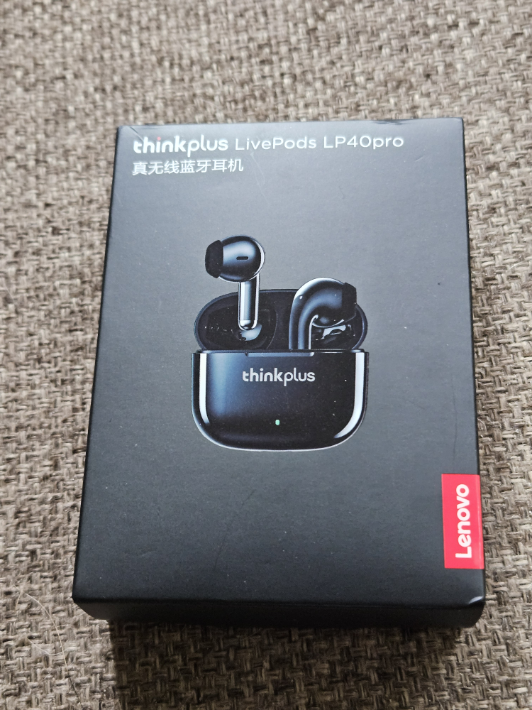 New Lenovo ThinkPlus Wireless Bluetooth Black Headset Earbuds thumbnail