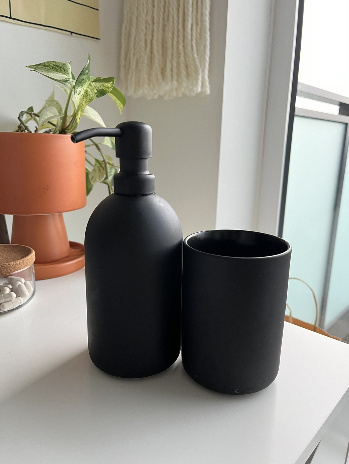 Soap Dispenser & Cup (IKEA GANSJÖN)