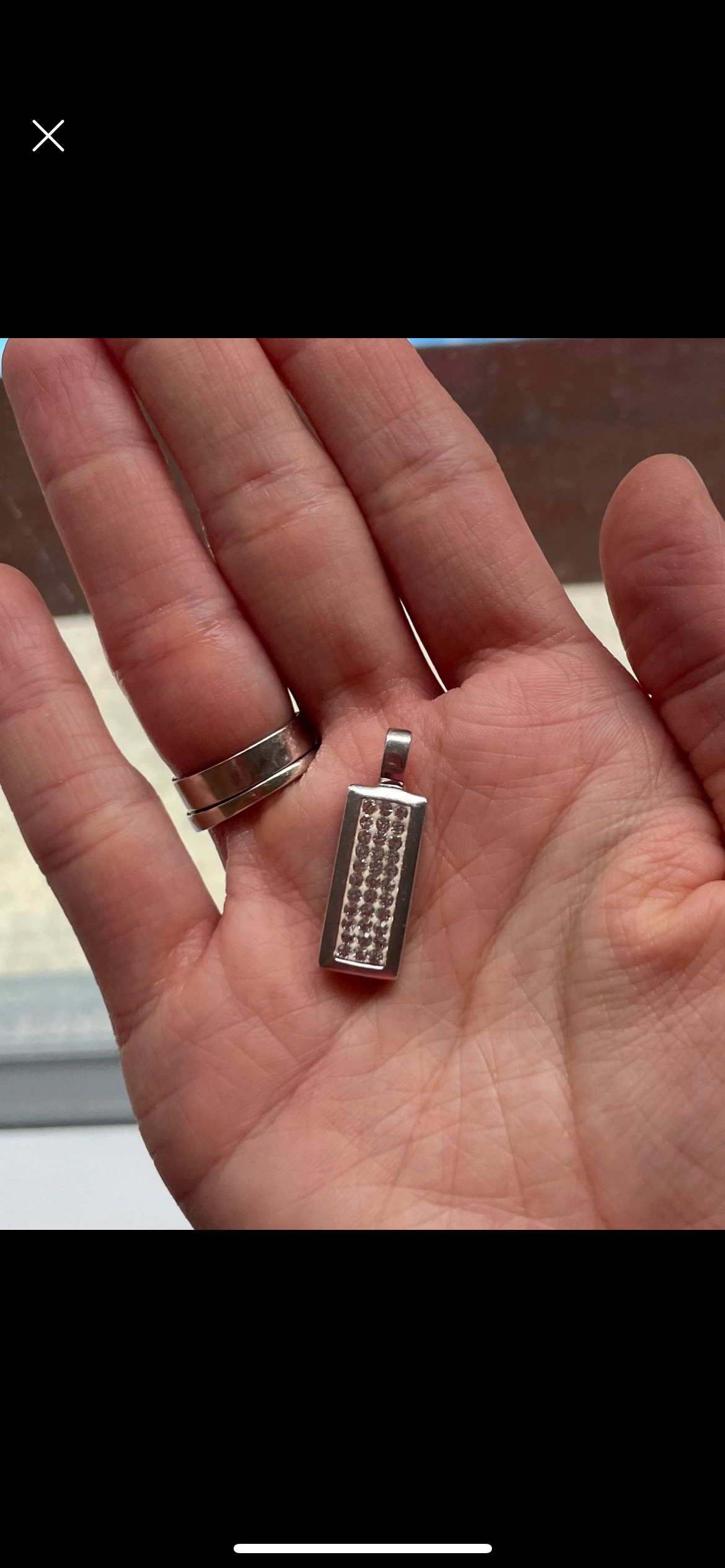 Swarovski silver pendant thumbnail