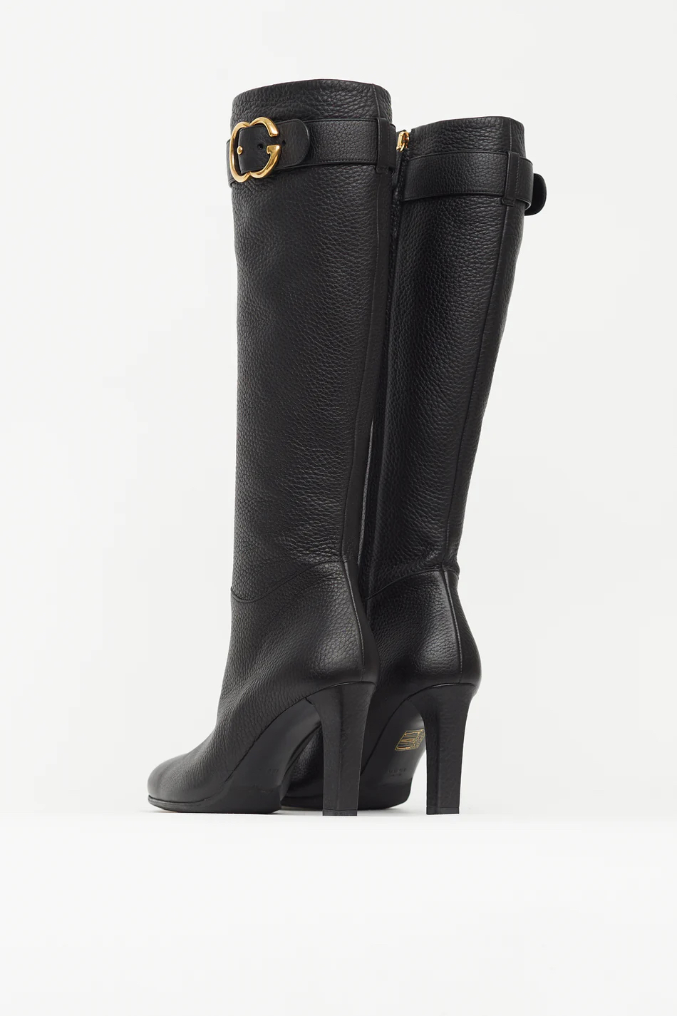 Gucci leather boots with GG buckle image indicator(5)