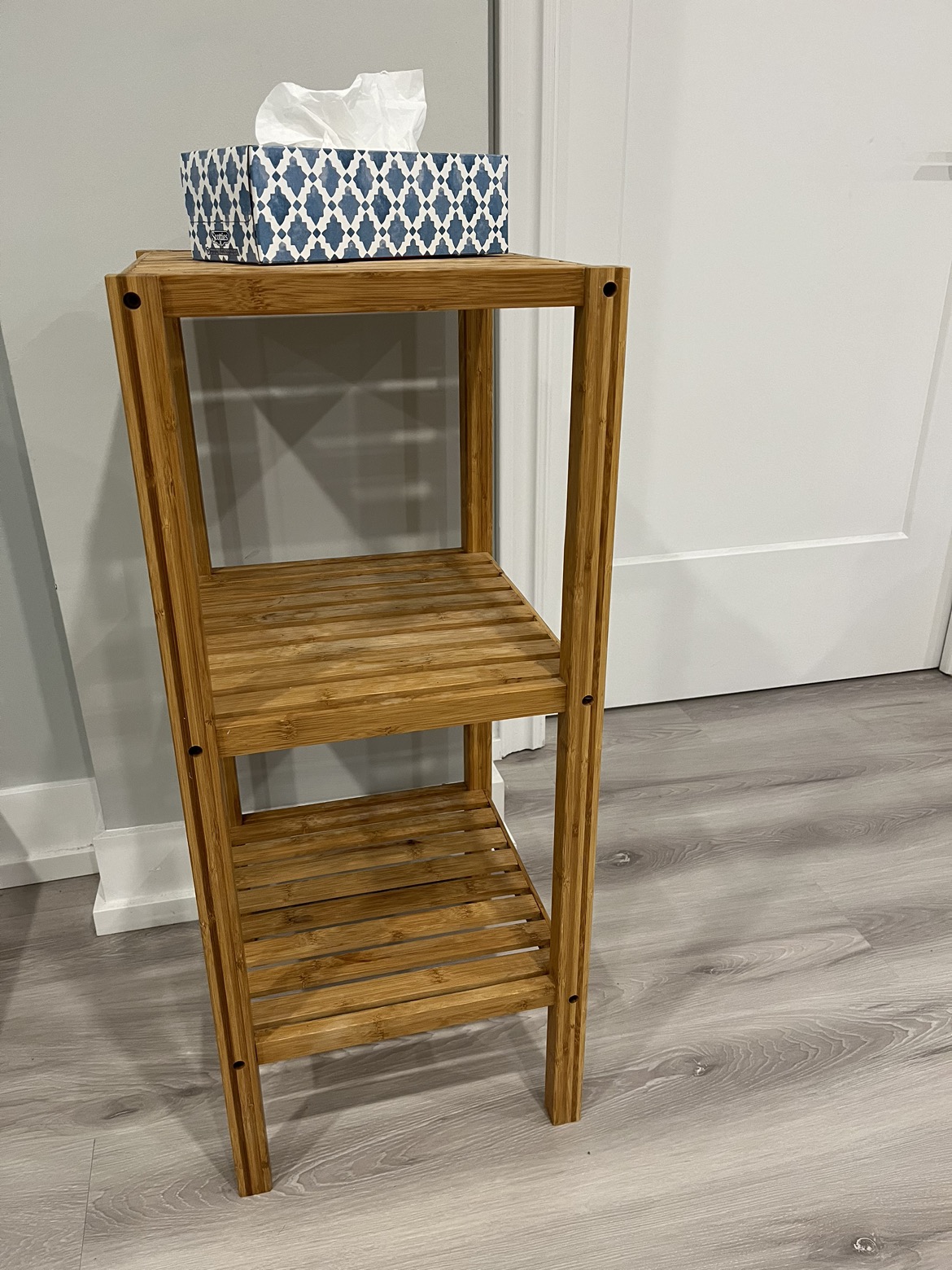 Bamboo shelf tower table thumbnail