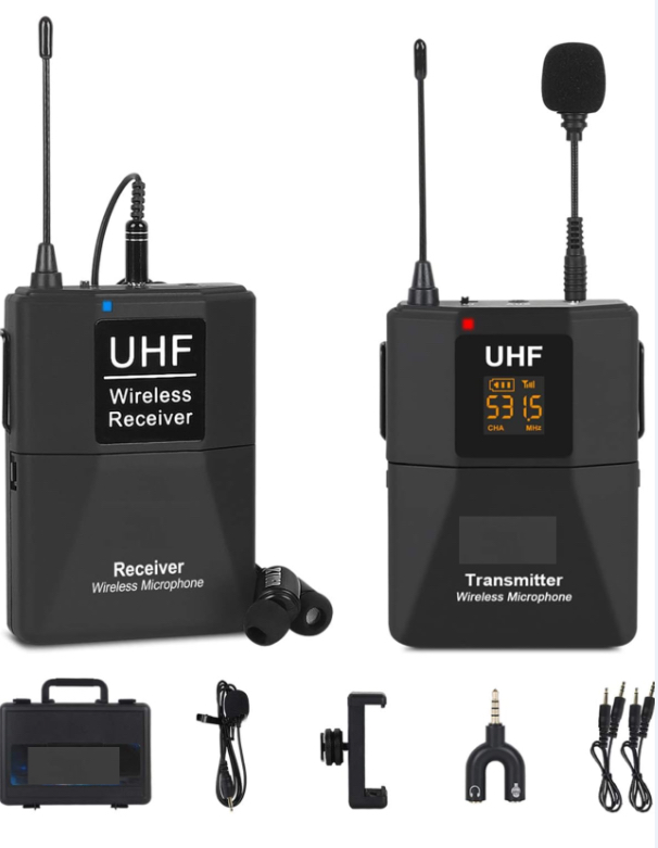 Wireless Lavalier Microphone UHF Lapel mic for DSLR camera - photo 4