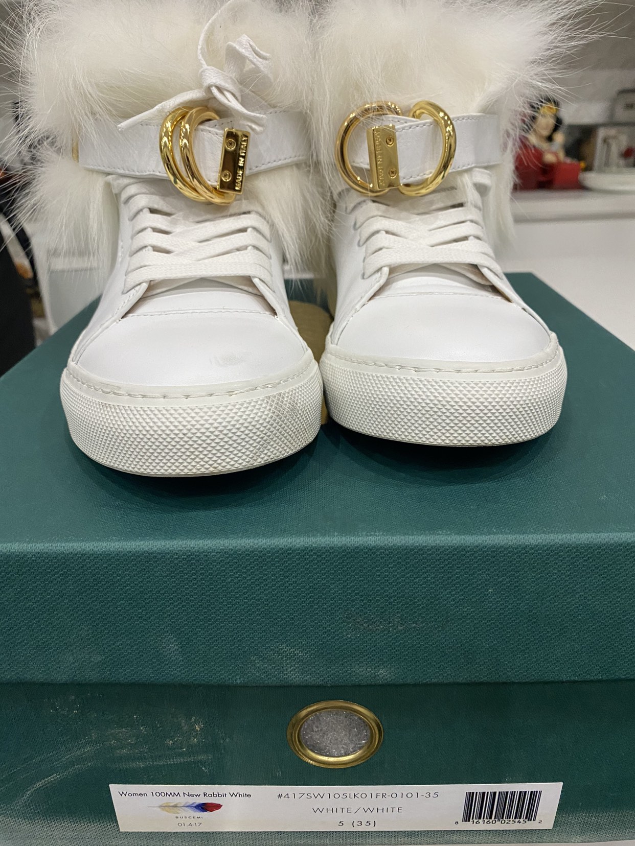 Authentic Women's White Rabbit 100MM Sneakers image indicator(2)