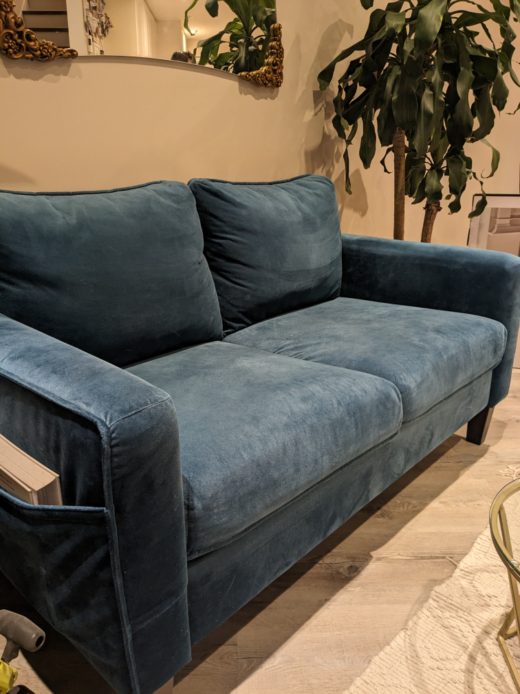 Love Seat - Blue Velvet - photo 2