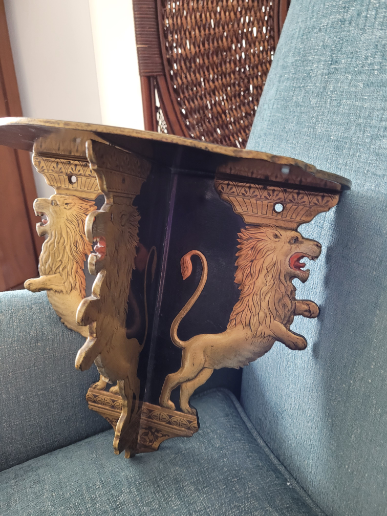 Regal Antique Half Moon Wall Shelf