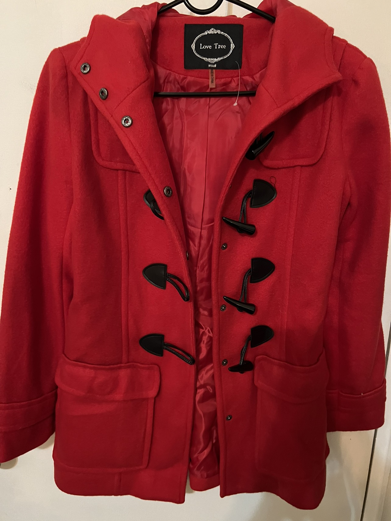 Fleece hooded coat cute trendy red color 🥕 - photo 5