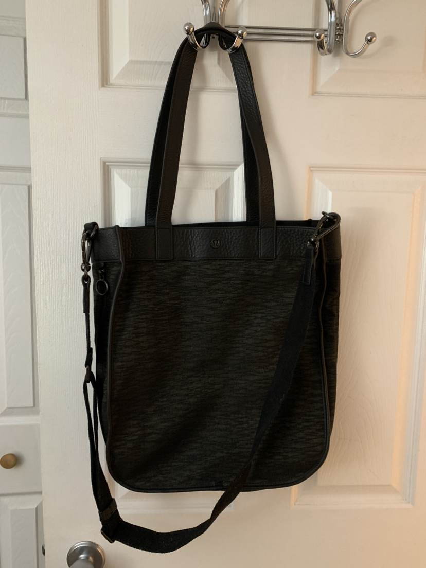 Lululemon multi-purpose black tote bag