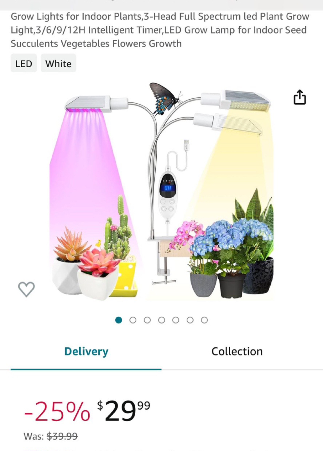 Brand new Three headed plant growth lamp