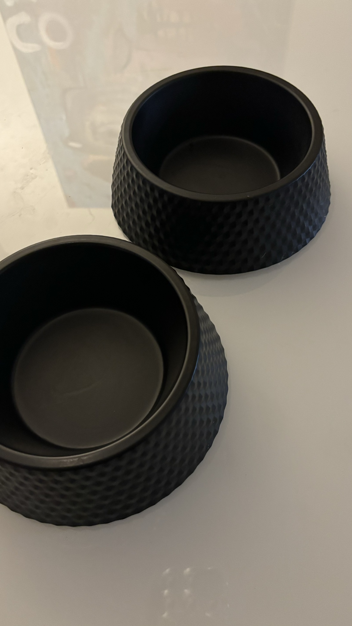 MATTE BLACK cat/dog food bowls