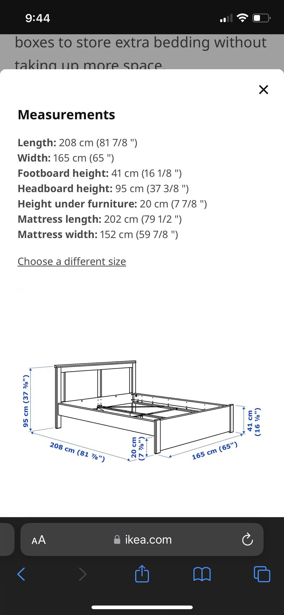 IKEA White Queen Bed Frame - photo 4