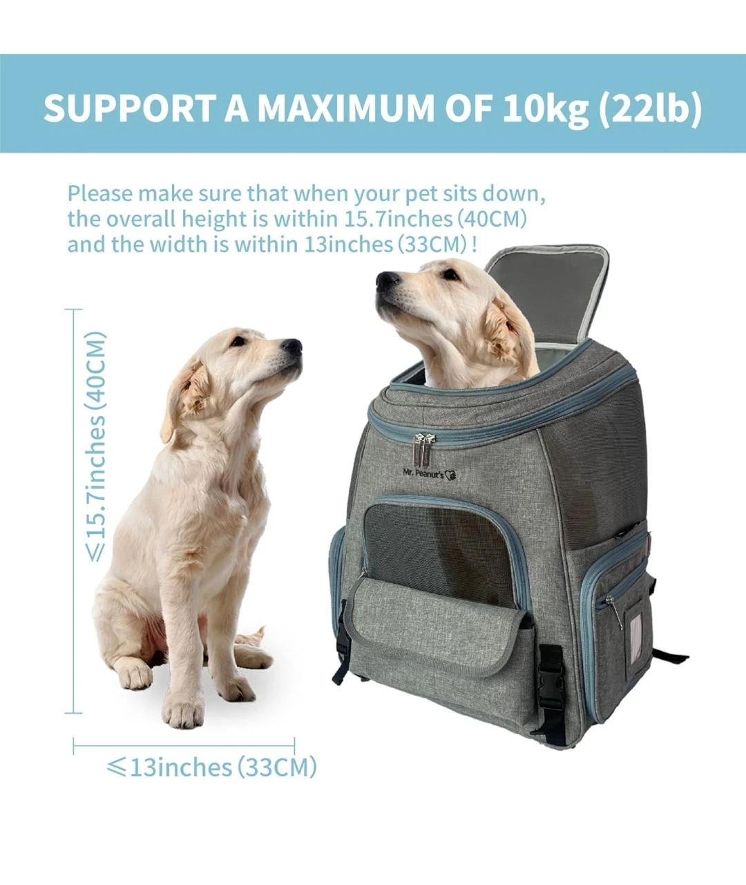 Pet Carrier Expandable backpack - Mr. Peanut's Tahoe Series - photo 4