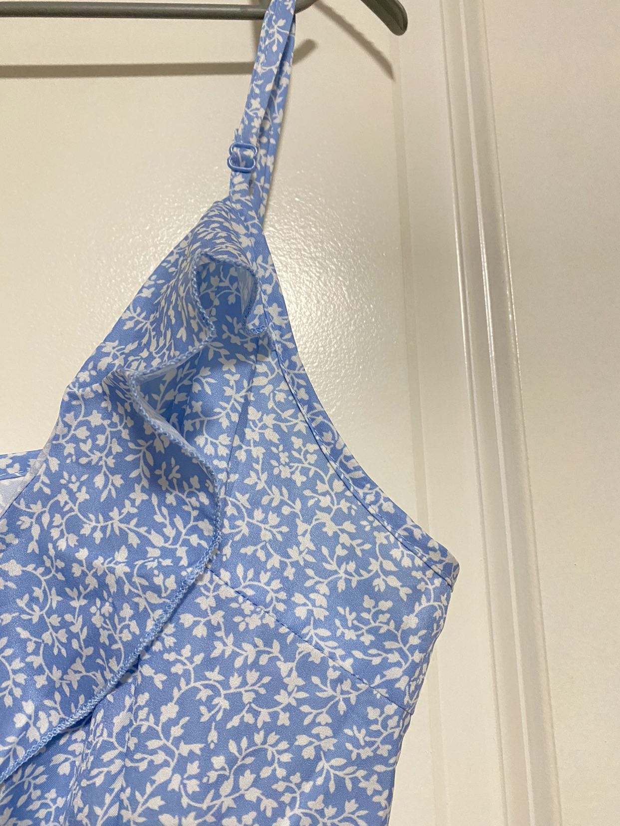 NEW Sky Blue Floral Wrap Dress image indicator(2)