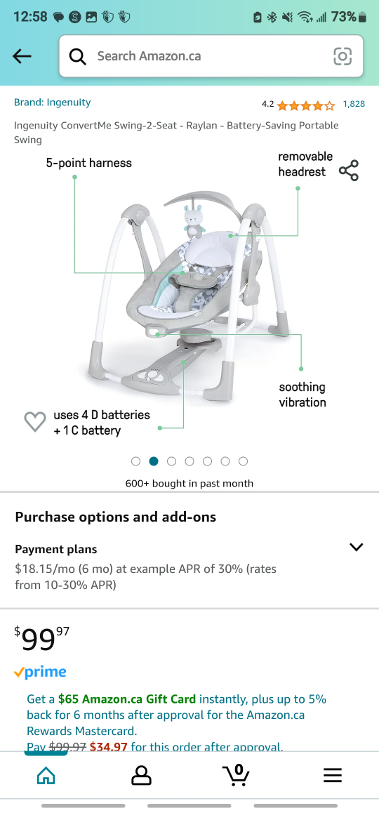 swing 2 seat used like new 9/10 condition